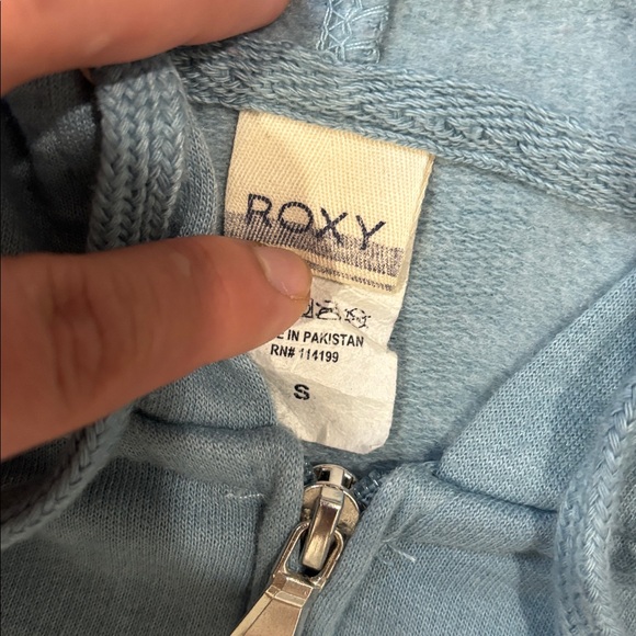 Roxy Light Blue Zip-Up Jacket - Picture 2 of 3